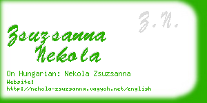 zsuzsanna nekola business card